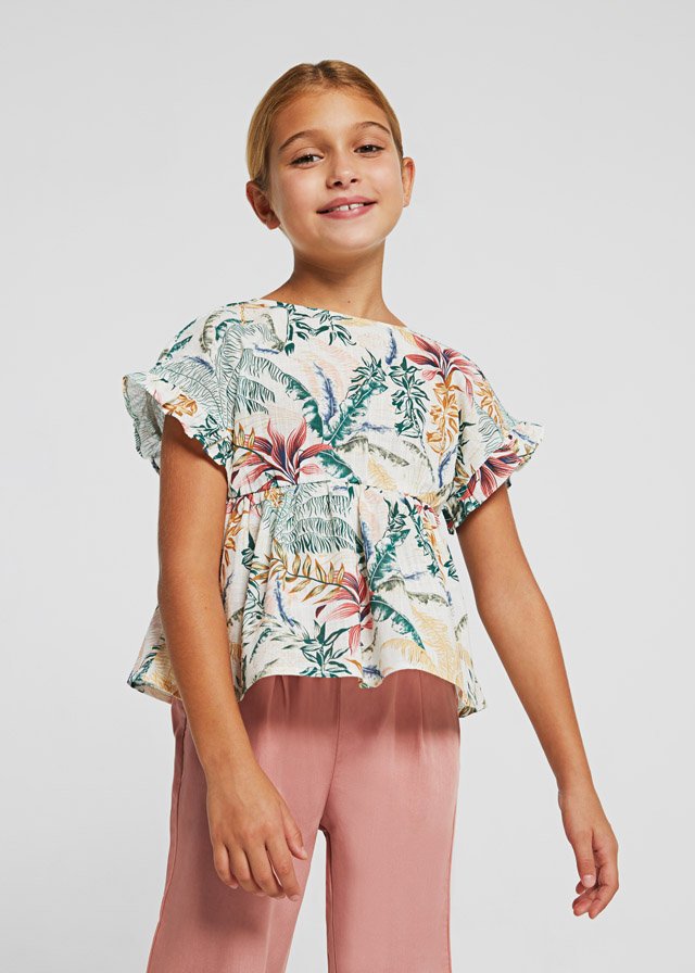 Patterned blouse girl ss22 mayoral
