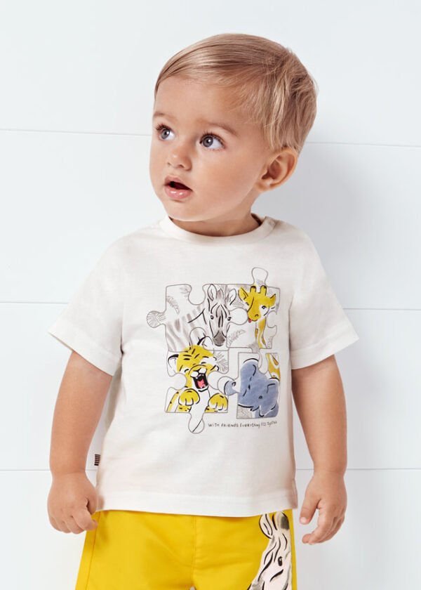 ECOFRIENDS short sleeve puzzle T-shirt baby boy