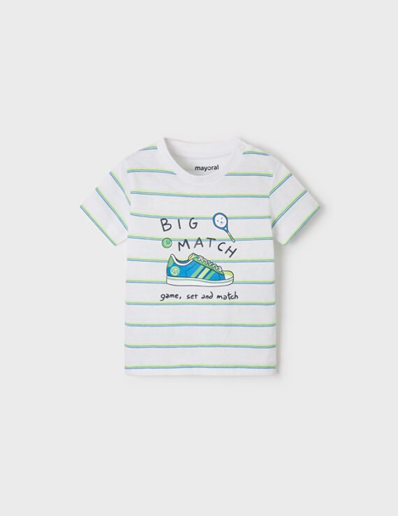 Short sleeve stripes T-shirt baby boy mayoral ss22