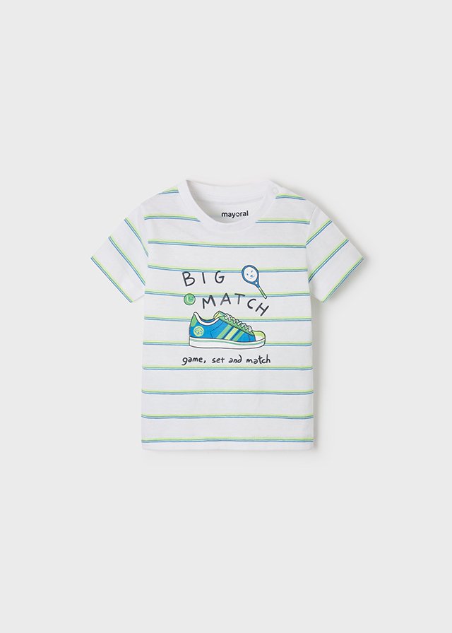 Short sleeve stripes T-shirt baby boy mayoral ss22