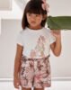 Patterned shorts with bow girl mayoral