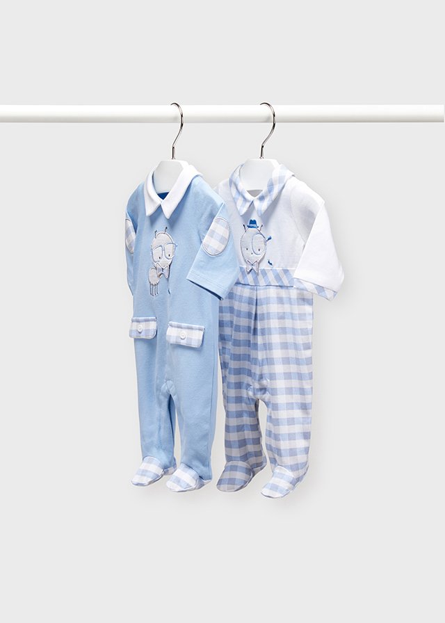 Set of 2 ECOFRIENDS sleepsuits newborn boy mayoral ss22