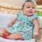 ECOFRIENDS patterned dress with headband newborn girl