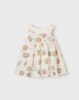 Pleated patterned dress baby girl mayoral ss22