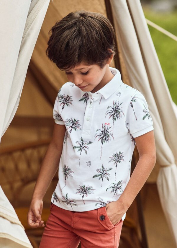 ECOFRIENDS patterned short sleeve polo shirt boy mayoral ss22