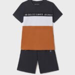 Color block shorts set boy mayoral ss22