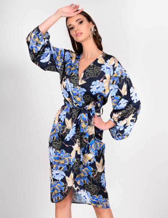 Wrap dress flower print