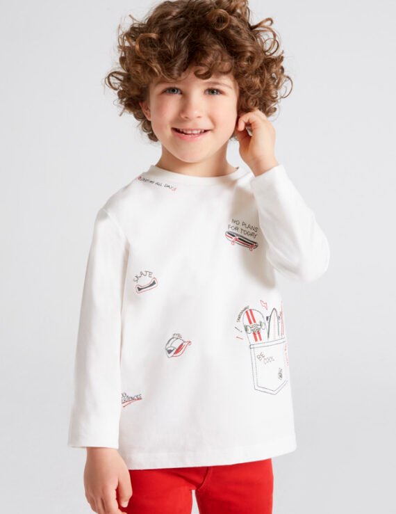 ECOFRIENDS long sleeve embroidered T-shirt boy