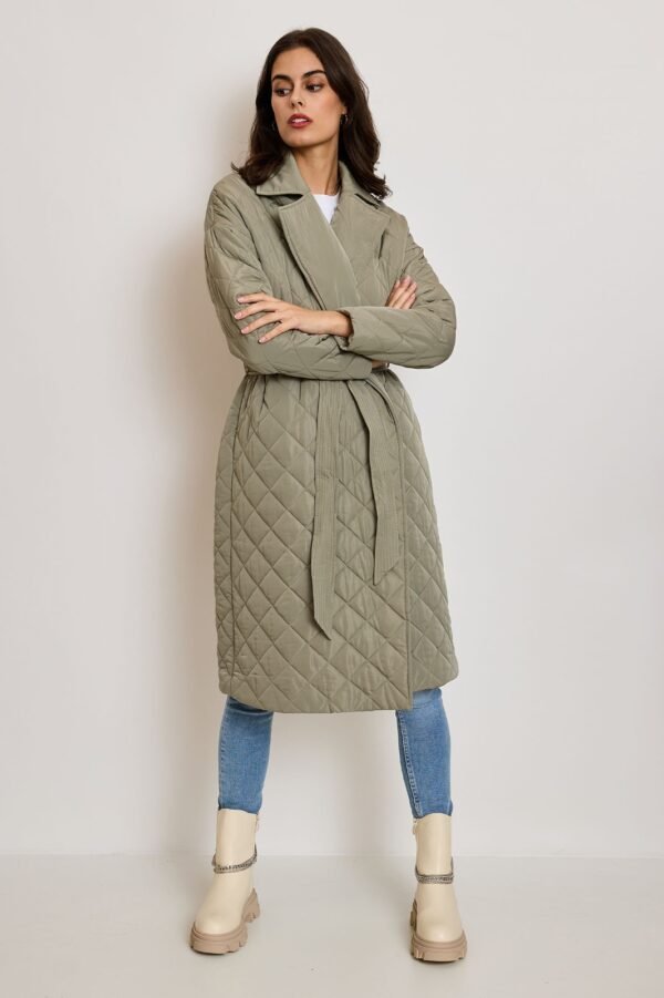 Quilted coat hooded