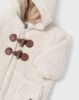 Woven knit jacket with hood newborn