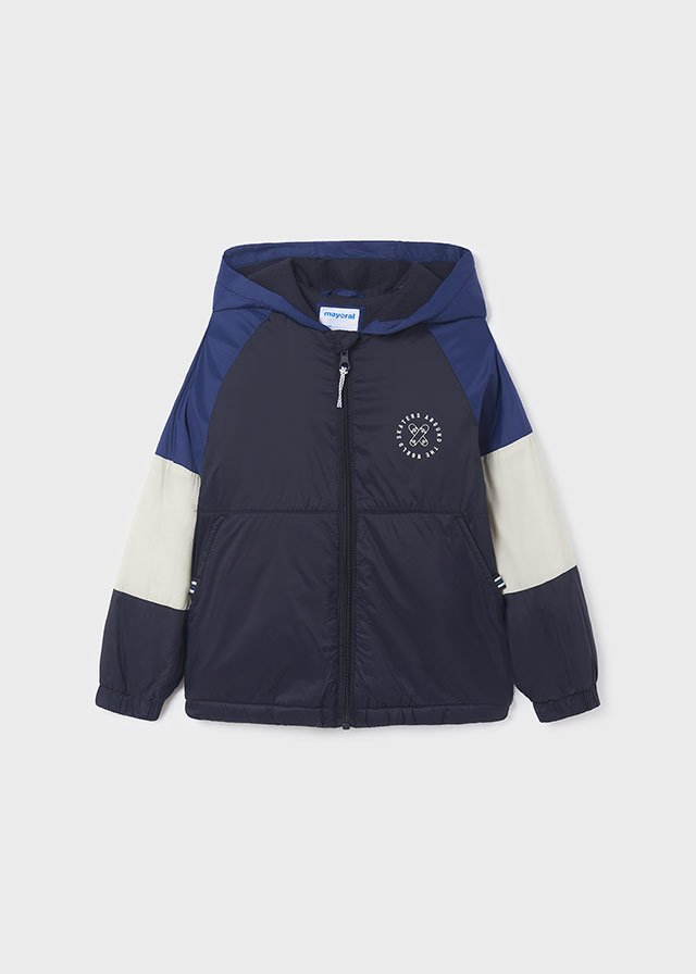Windbreaker jacket with foldable bag boy