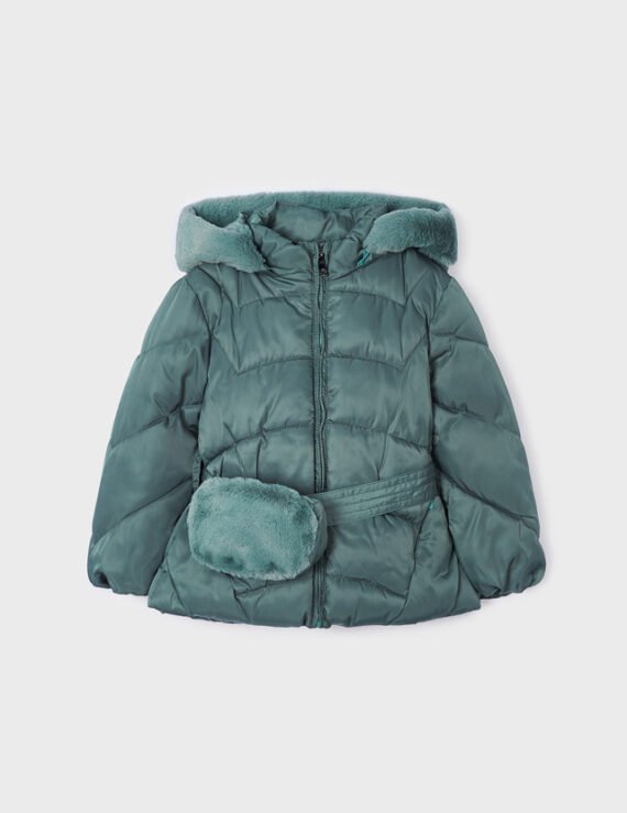Padded jacket with bum bag girl