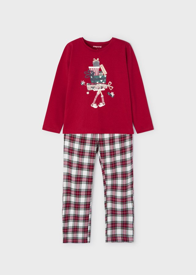 12-04759-080-L-4 ECOFRIENDS check sleepsuit girl