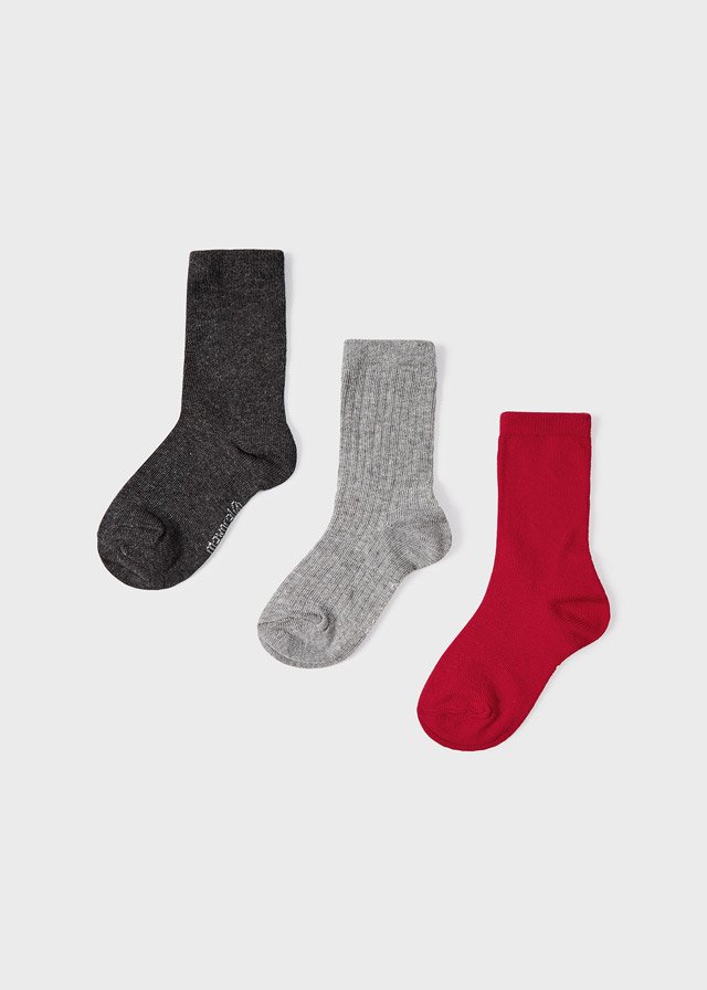 ECOFRIENDS pack of 3 plain socks boy