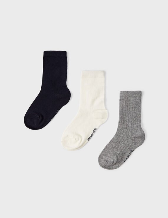 ECOFRIENDS pack of 3 plain socks boy
