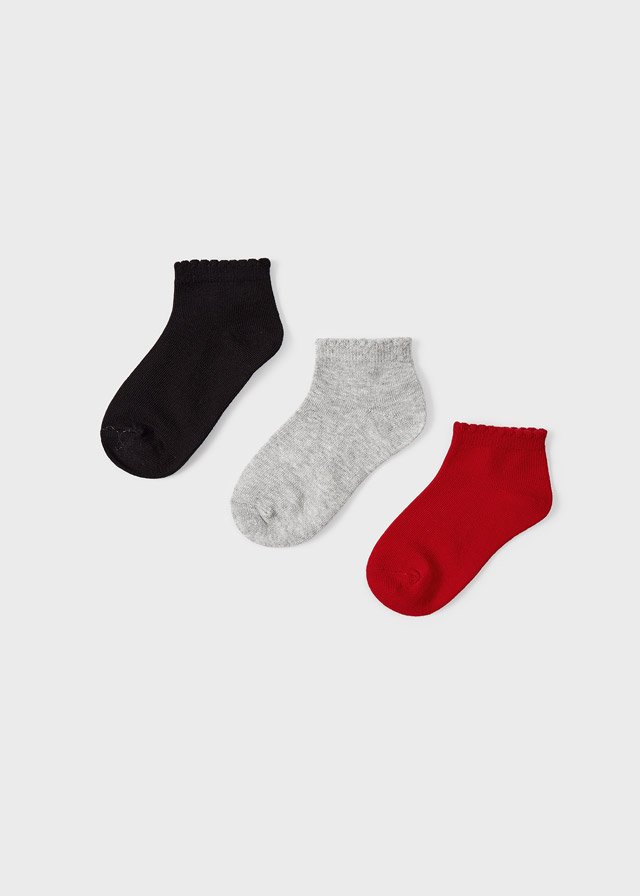 ECOFRIENDS pack of 3 short socks girl