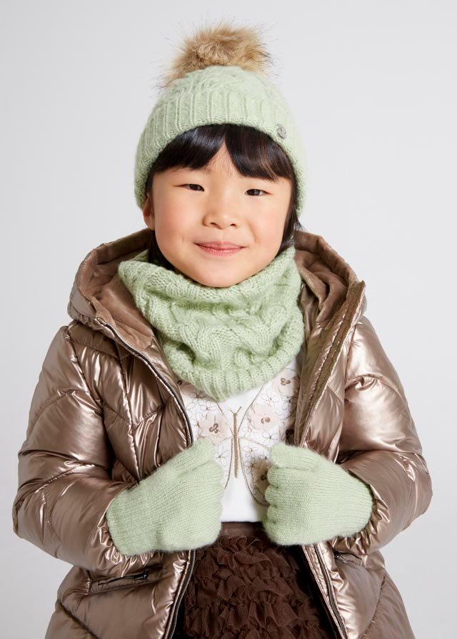 12-10344-073-L-3 Hat and scarf set girl