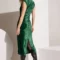 Green velvet dress