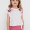 Sustainable cotton embroidered T-shirt girl