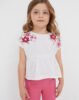 Sustainable cotton embroidered T-shirt girl