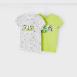 Set of 2 sustainable cotton T-shirts girl