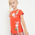 Sustainable cotton print T-shirt girl