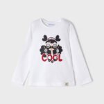Sustainable cotton long sleeve T-shirt girl