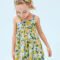 Print dress with elasticated headband girl