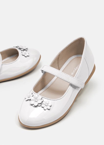 Patent leather ballet flats girl