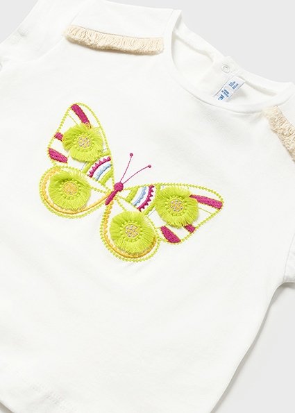 Sustainable cotton embroidered T-shirt baby
