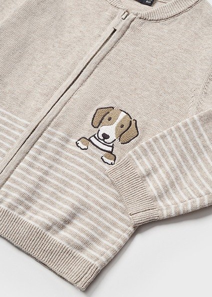 Sustainable cotton zip jumper baby