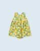 Sustainable cotton print dress with nappy cover baby