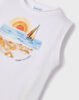 ECOFRIENDS garment 100% sustainable cotton. Sleeveless T-shirt for boy. Round neckline. Summer print. Straps t-shirt Outside 100% Cotton Washing instructions