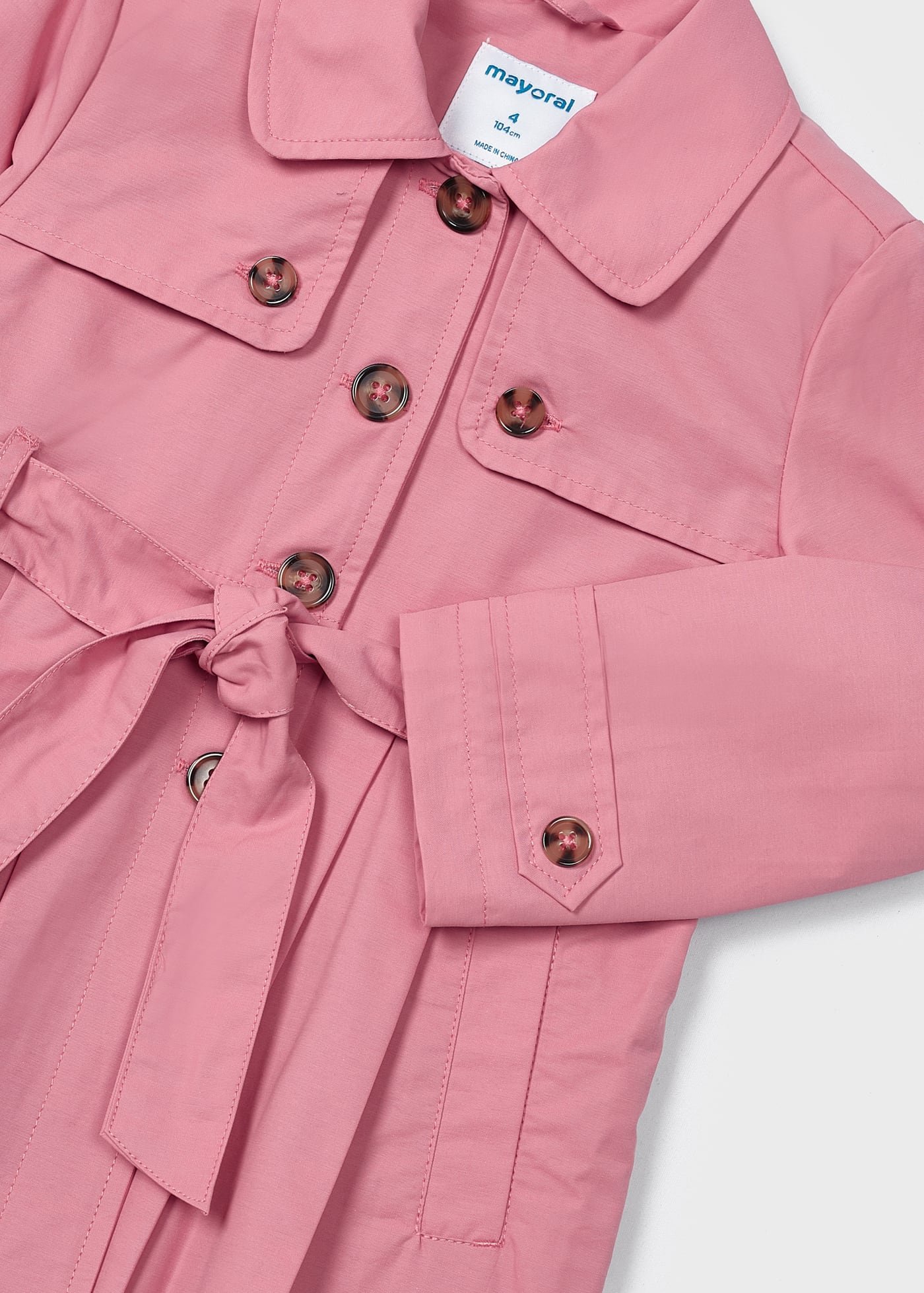 Trench coat with bow girl