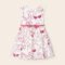 Print dress with belt girl