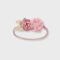 Elasticated hairband with floral applique baby