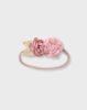 Elasticated hairband with floral applique baby