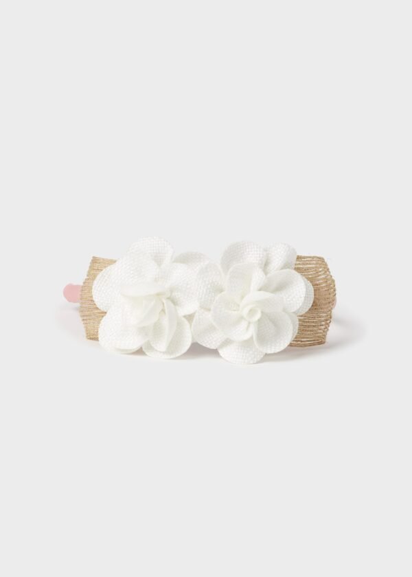 Hairband with floral applique baby