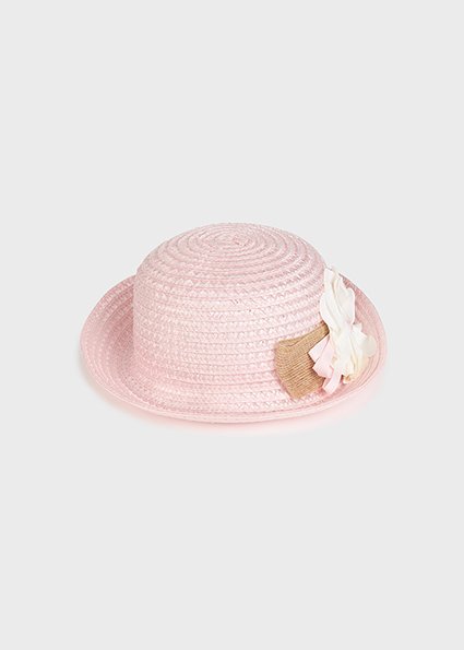 Hat with floral appliques baby