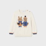 Baby embroidered intarsia jumper