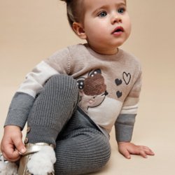 Baby intarsia tricot dress