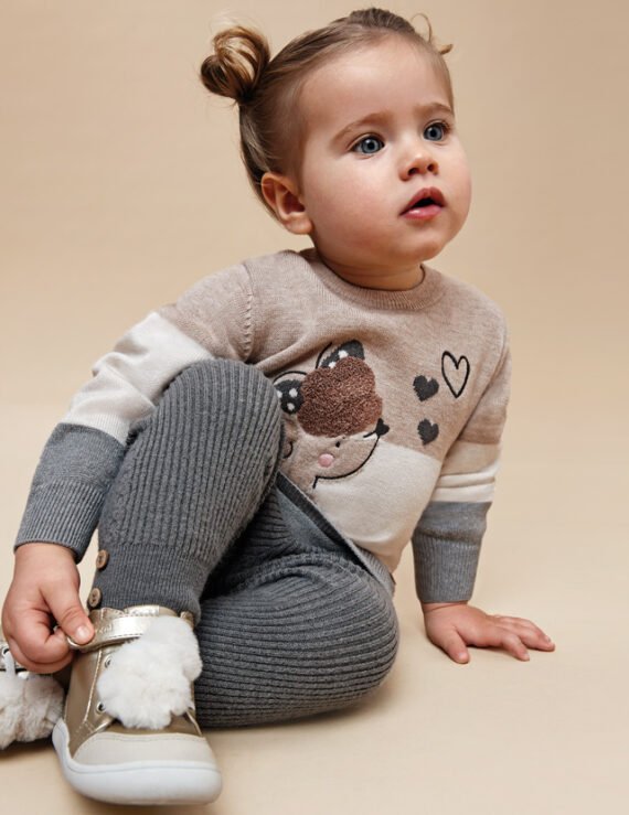 Baby intarsia tricot dress