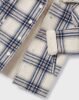 Girl double layer check coat