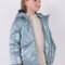 Girl metallic coat recycled fibres