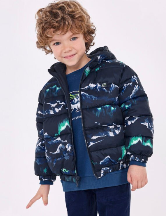 Boy reversible water repellent jacket