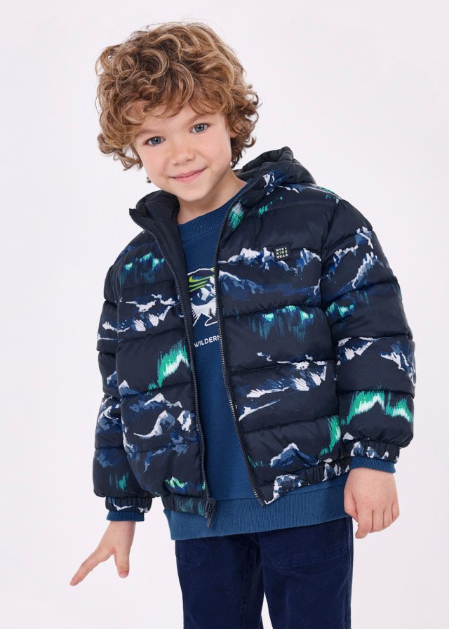 Boy reversible water repellent jacket
