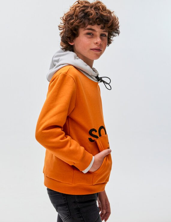 Boy contrast hoodie