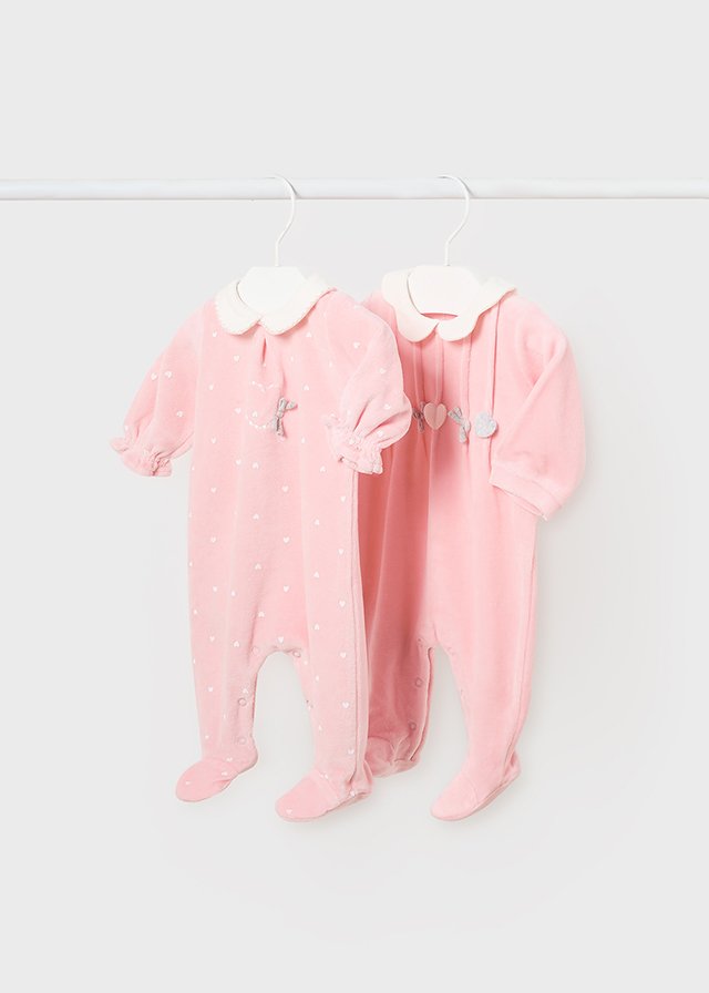 Newborn 2 velour sleepsuits set Better Cotton
