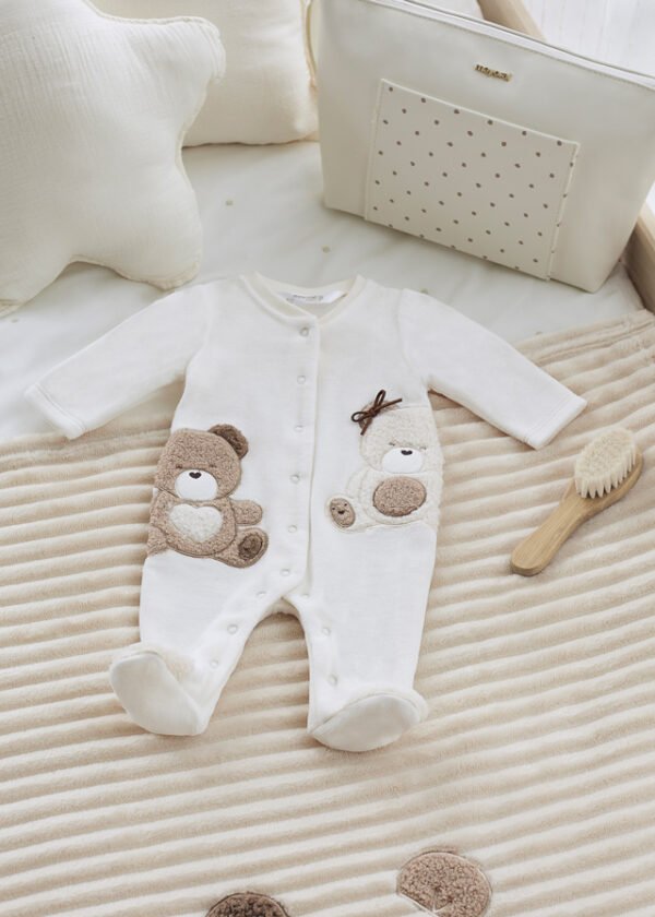 Newborn velour sleepsuit