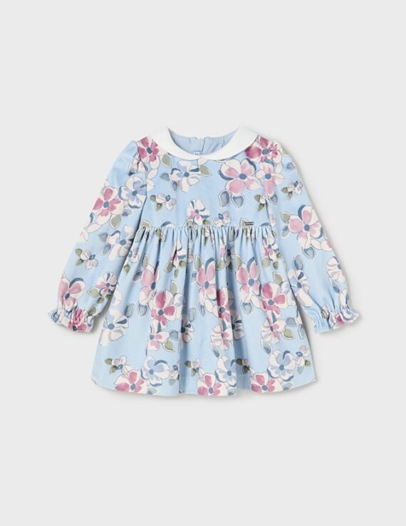 Baby velvet print dress